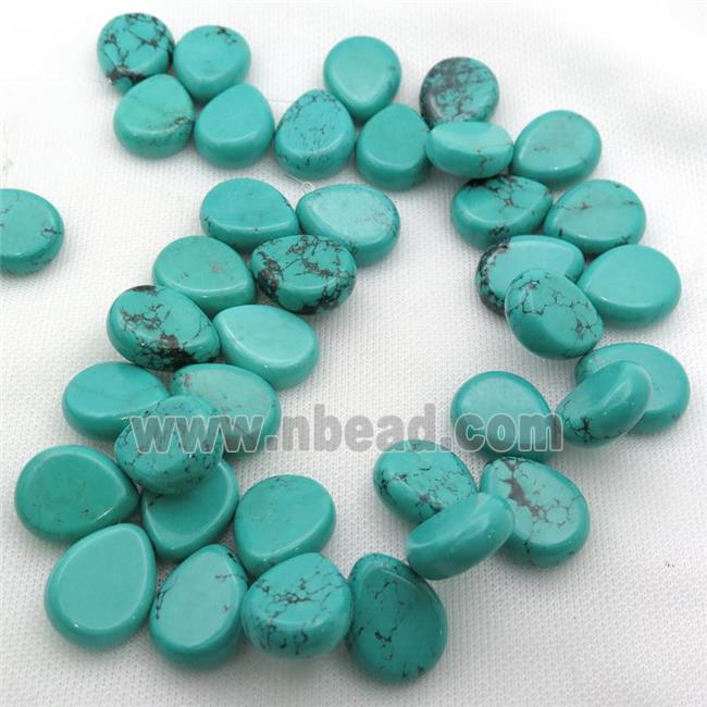 Sinkiang Turquoise teardrop beads, topdrilled