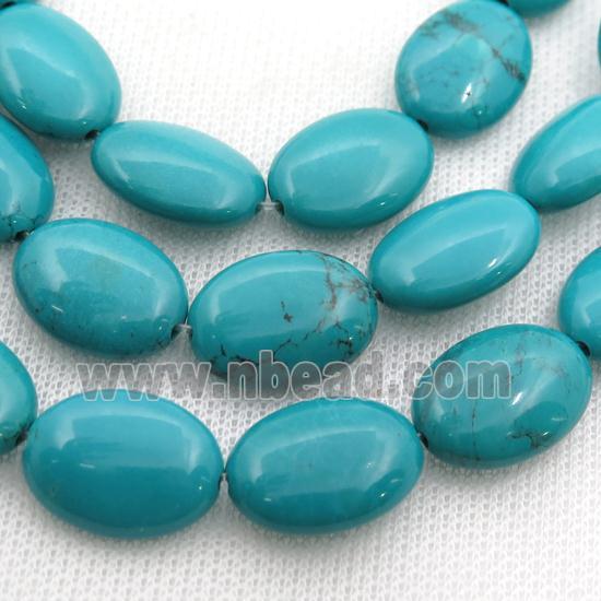 blue Sinkiang Turquoise oval beads