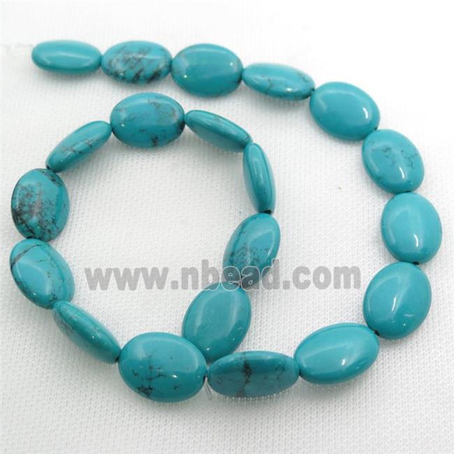 blue Sinkiang Turquoise oval beads