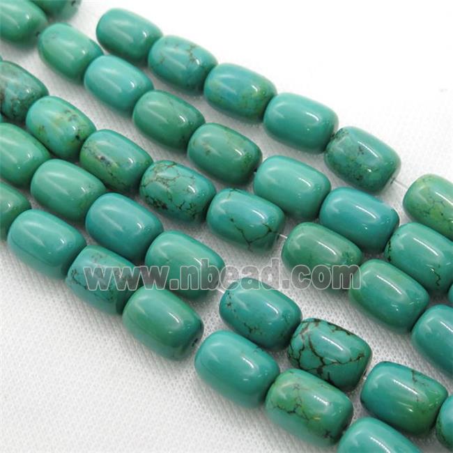 green Sinkiang Turquoise barrel beads