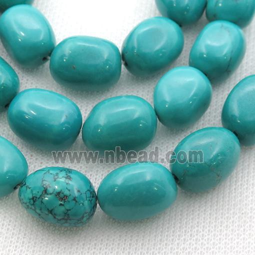Sinkiang Turquoise beads, freeform