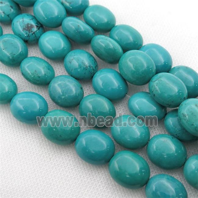 teal Sinkiang Turquoise oval beads