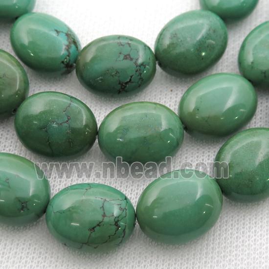 green Sinkiang Turquoise oval beads