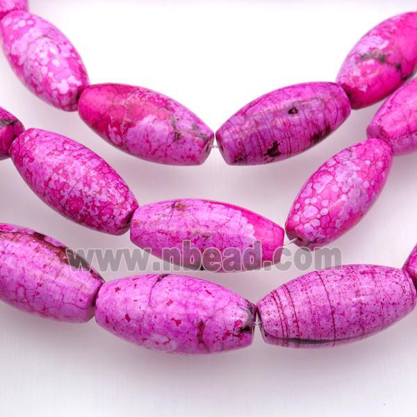 pink Magnesite Turquoise barrel beads
