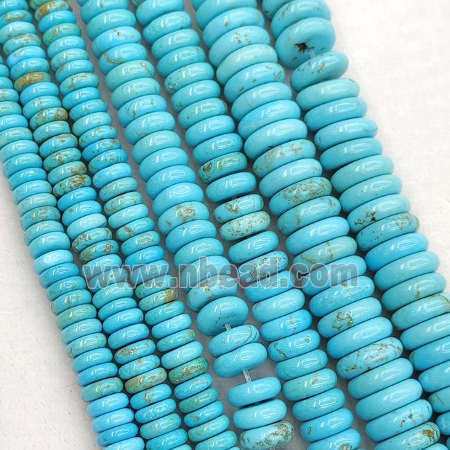 Howlite Turquoise Heishi Spacer Beads Blue Dye