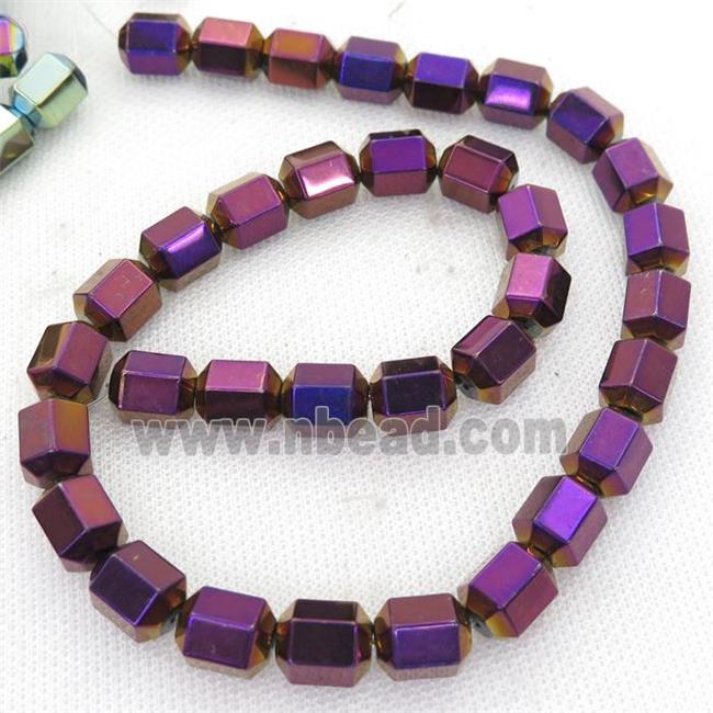 purple Hematite tube Beads