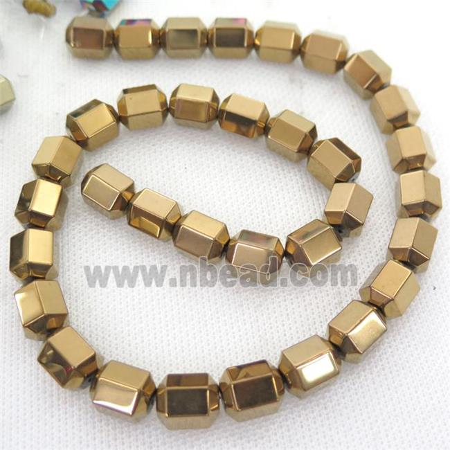 brown Hematite tube Beads