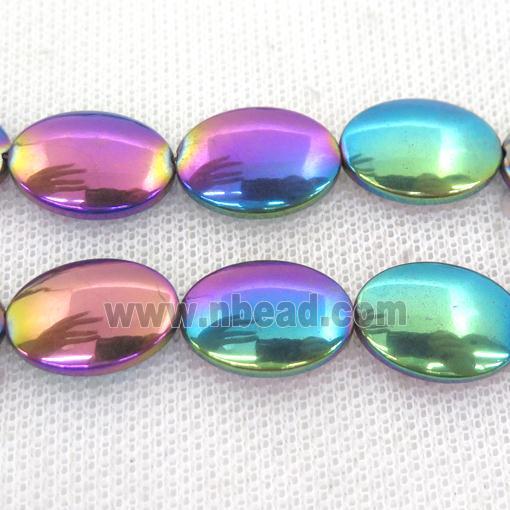 rainbow Hematite oval beads