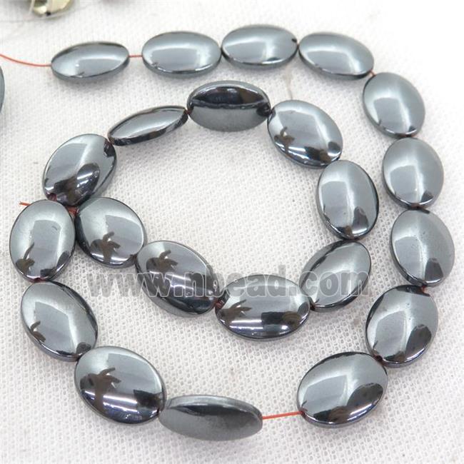 black Hematite oval beads