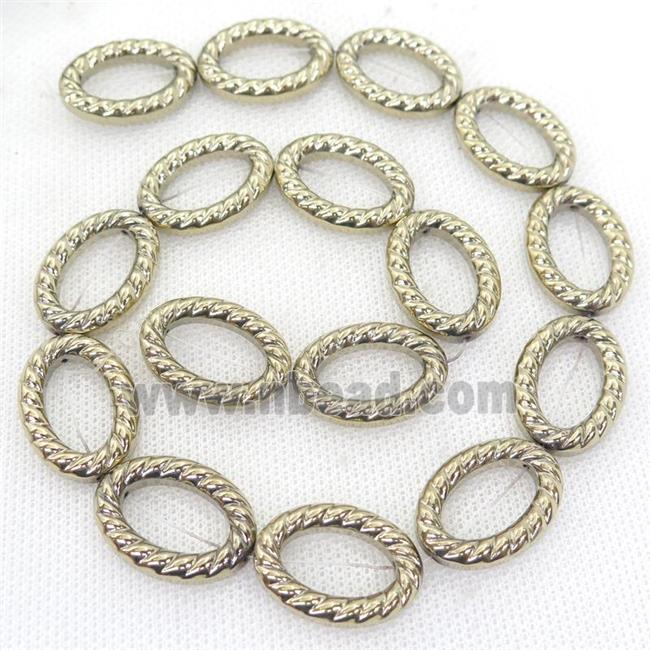 Hematite oval beads, pyrite color
