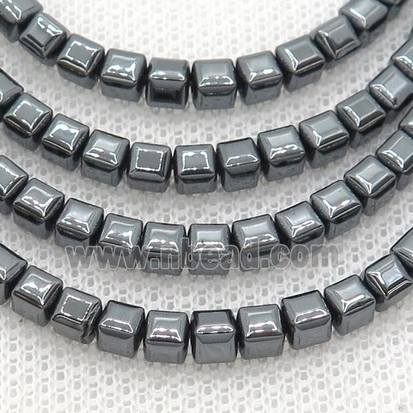 Black Hematite Cube Beads Faceted