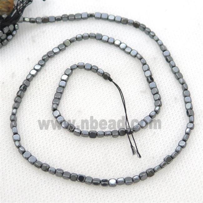 Black Hematite Square Beads