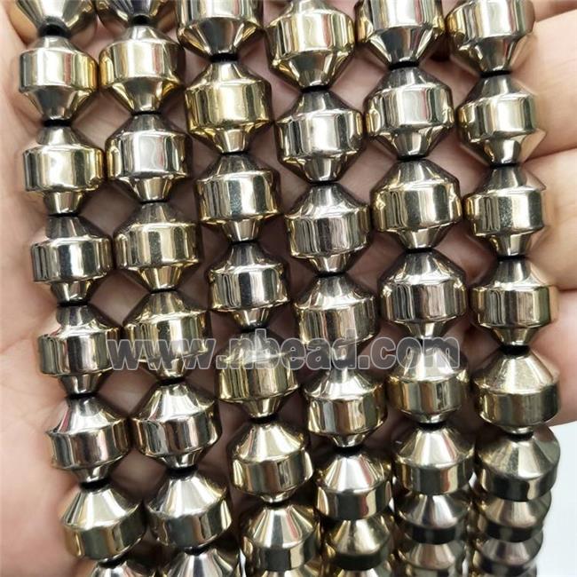 Hematite Bullet Beads Awl Pyrite Color