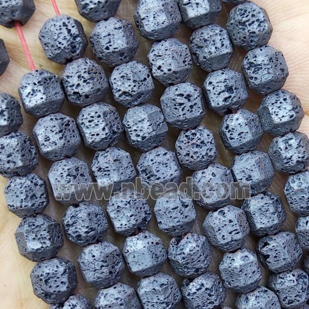 Black Hematite Bullet Beads Hollow