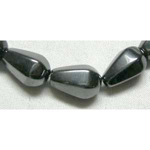 Magnetic Hematite bead, 6 facets teardrop
