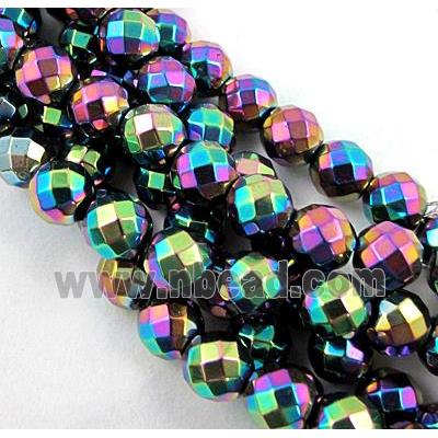 Hematite bead, no-Magnetic, rainbow plated