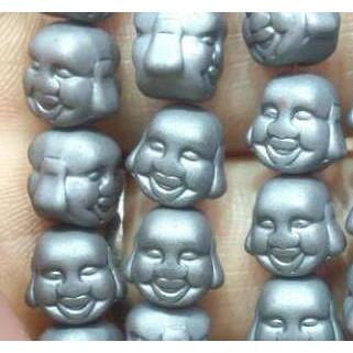 Hagnetic beads, Buddha, matte, gray