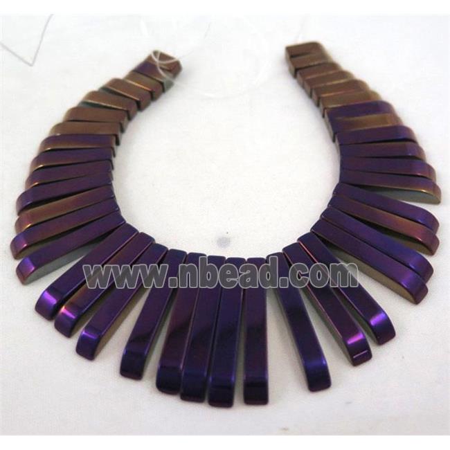 Hematite pendant for jewelry, no-Magnetic, purple electroplated