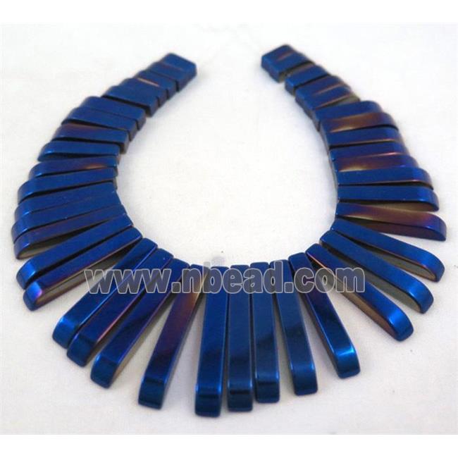 Hematite pendant for jewelry, no-Magnetic, blue electroplated