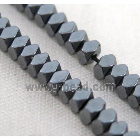 black hematite rhombic beads