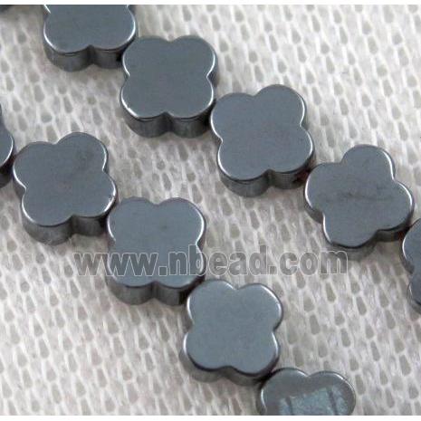 black Hematite Clover Beads