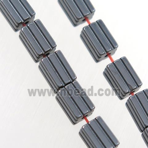 black Hematite tube beads