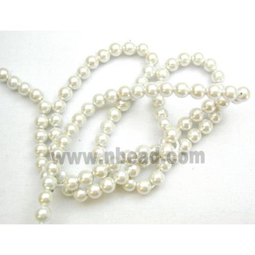 16 inch String of Pearlized Magnetic round beads