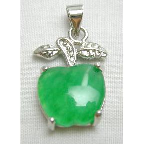 Green Jade Apple Pendant