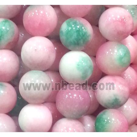 Jade beads, Round, colorful