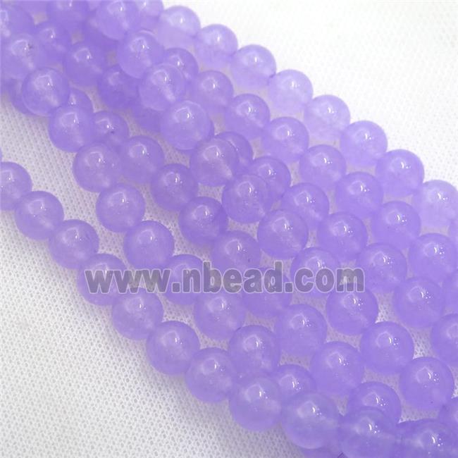 lavender Spong Jade Beads, round