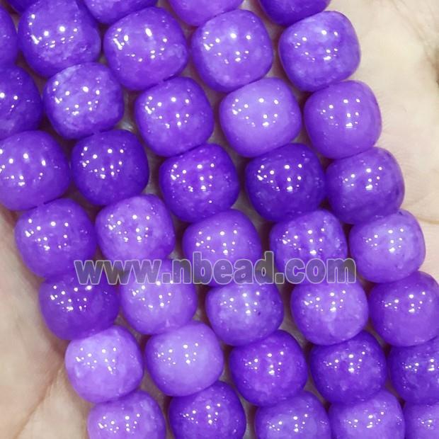 Purple Jade Barrel Beads Dye