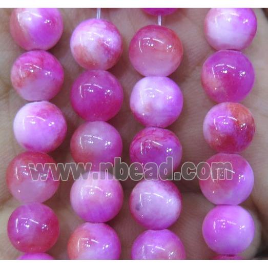 Persia jade bead, round, stabile, purple