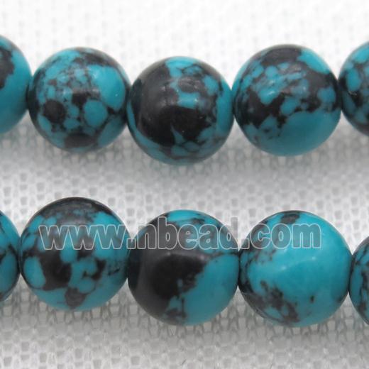 blue Synthetic Turquoise beads, round