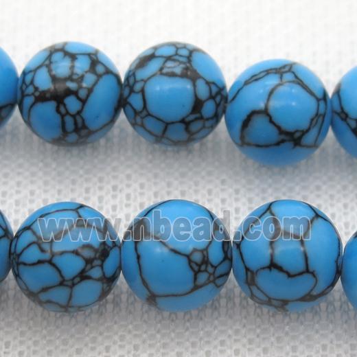 round blue Synthetic Turquoise Beads