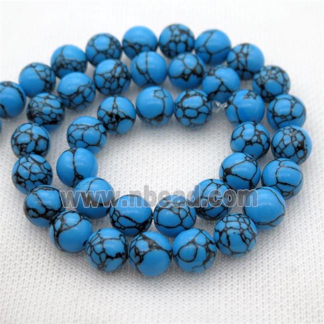 round blue Synthetic Turquoise Beads