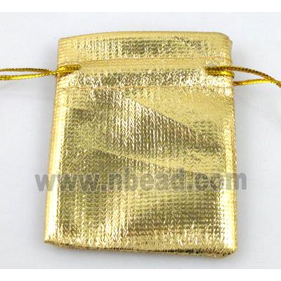 Organza bag, gold