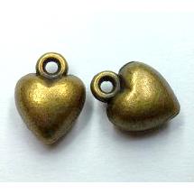 tibetan silver heart connector non-nickel, bronze