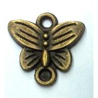 tibetan silver butterfly pendant non-nickel, bronze