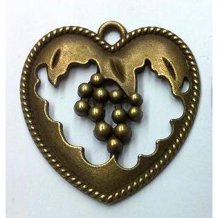 tibetan silver heart pendant non-nickel, bronze