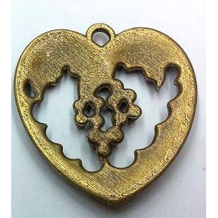 tibetan silver heart pendant non-nickel, bronze
