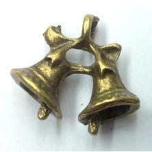 Christmas Bell, tibetan silver pendant non-nickel, bronze