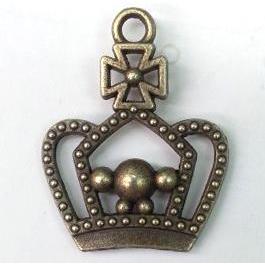 tibetan silver crown pendant non-nickel, bronze