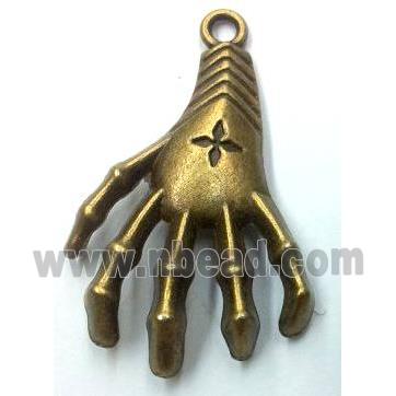 tibetan silver hand pendant non-nickel, bronze