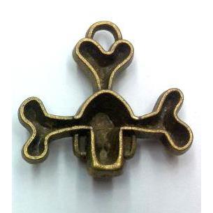 tibetan silver skull pendant non-nickel, bronze