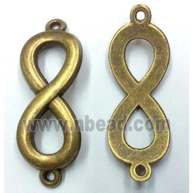 tibetan silver infinity connector non-nickel, bronze