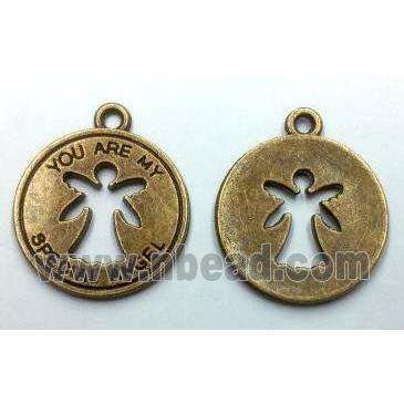 special angel, tibetan silver pendant non-nickel, bronze