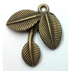 tibetan silver leaf pendant non-nickel, bronze