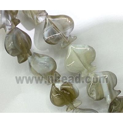 Plated Lampwork glass bead