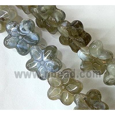 Plated lampwork glass bead, star