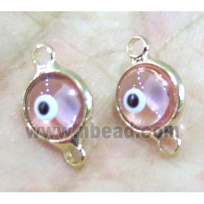 lampwork connector, eye, gold plated